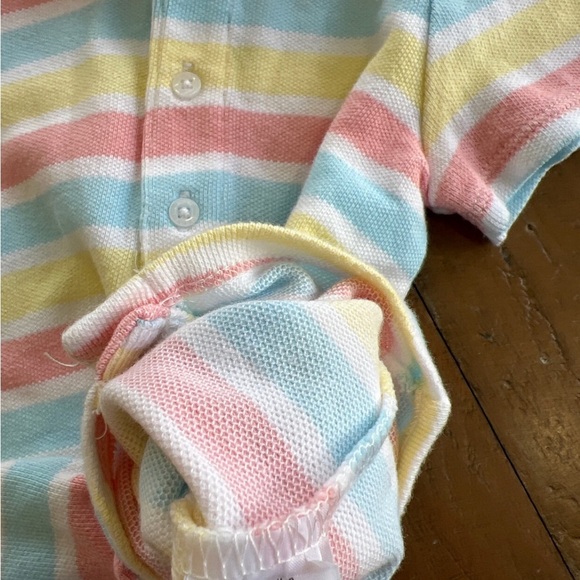 Janie and jack pastel striped polo romper - Picture 4 of 5